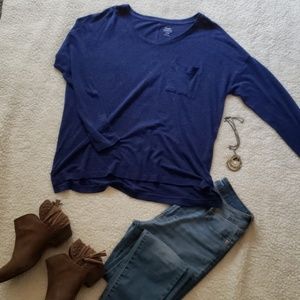 Old Navy Boyfriend fit blueberry shirt